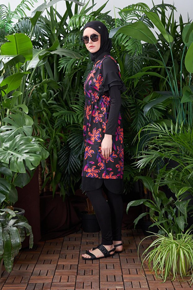 ÇİÇEK BASKILI TESETTÜR MAYO - 3