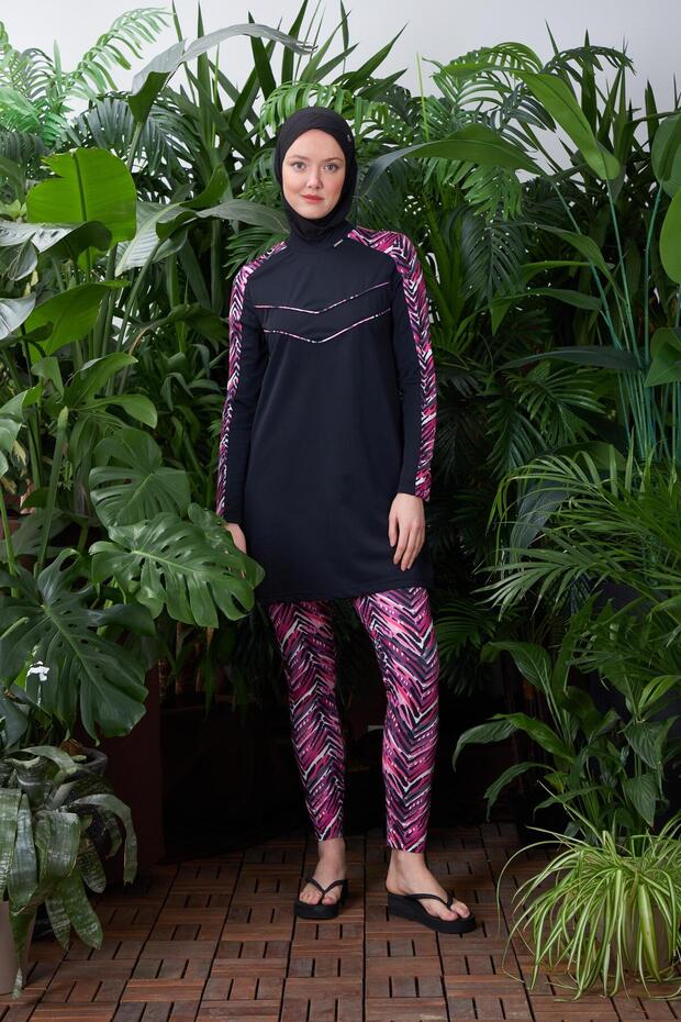 Πολύχρωμο μαγιό με σχέδια - 1