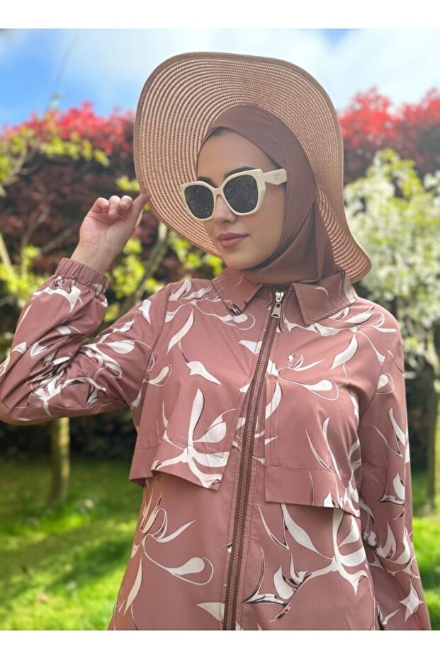 YAPRAK DESENLİ TESETTÜR MAYO - 2