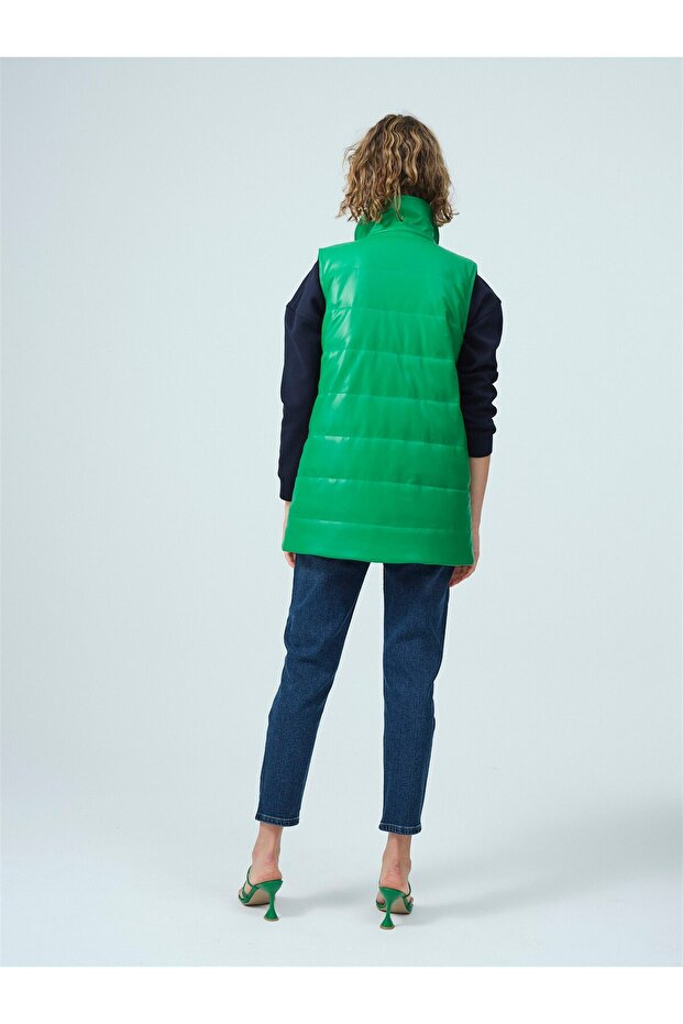 CEPLİ DERİ KISA YELEK - 6