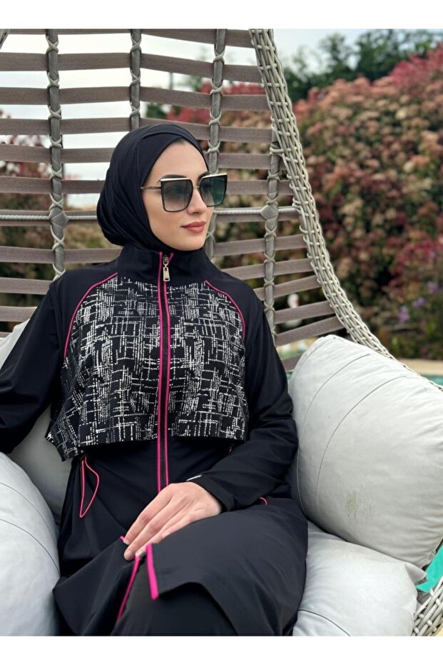 GARNİLİ DESENLİ TESETTÜR MAYO - 2