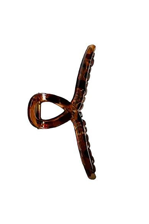 مشبك مزلاج بنقشة الفهد البني - 4