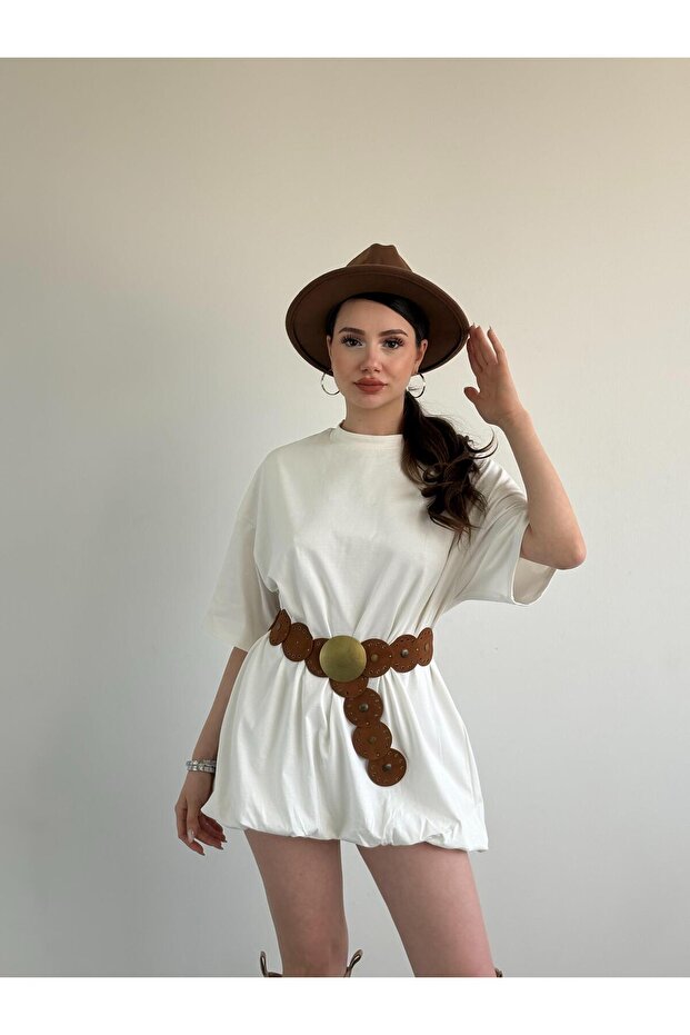 Oversize Baloon Elbise - 5