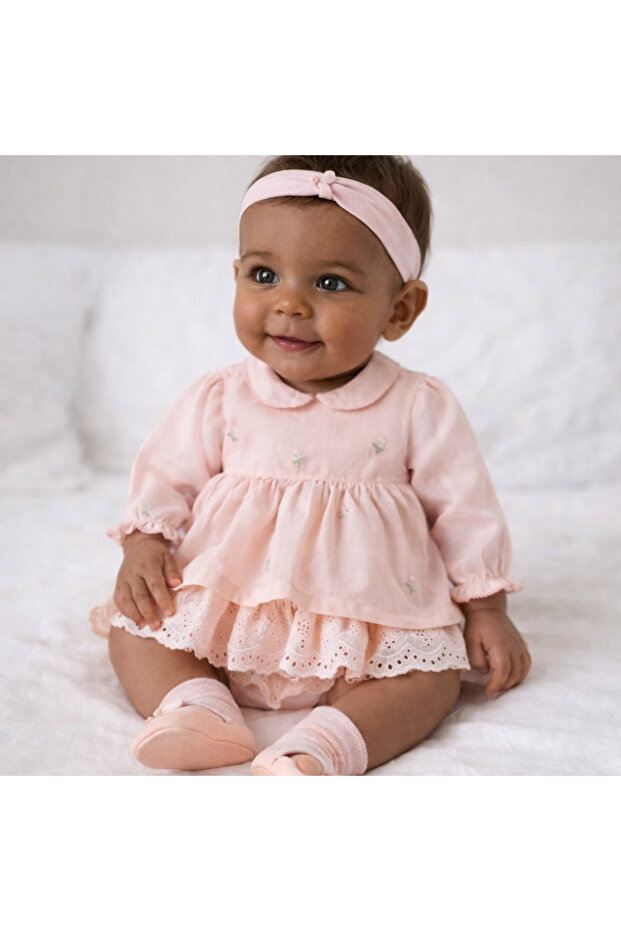 Baby Girl Cotton Dress 5-Piece Boxed Set