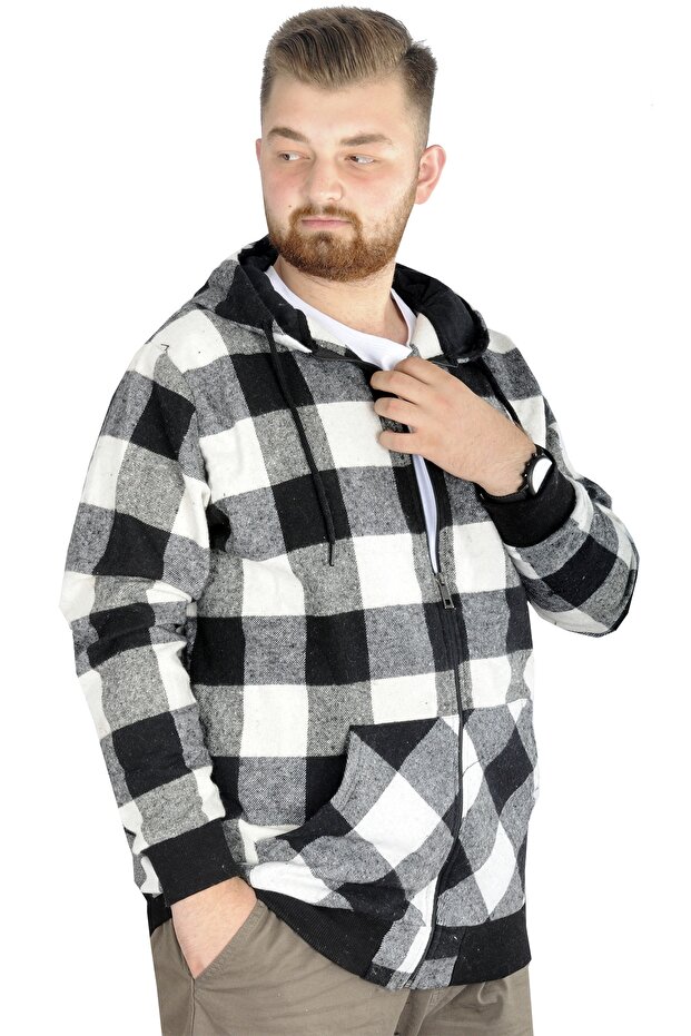 Mode XL Men's Lumberjack Hooded Sweat Pocket 21574 Black