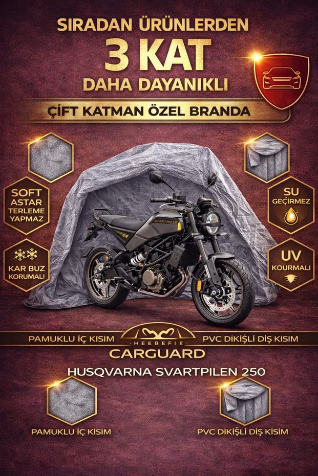 Husqvarna Svartpilenn 250 Motorcycle Canvas Engine Cover - Miflon
