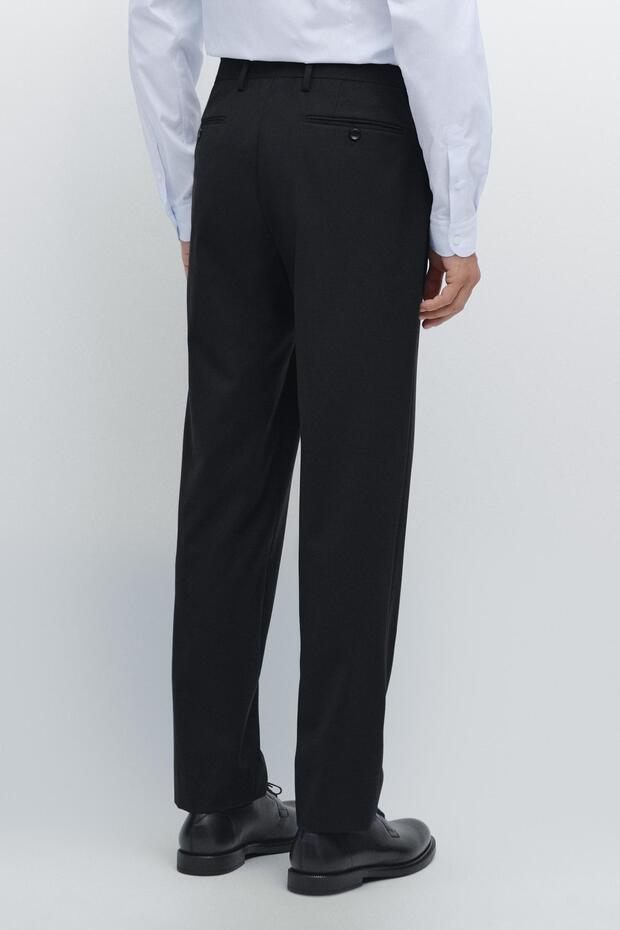 Wool blend suit trousers - 3