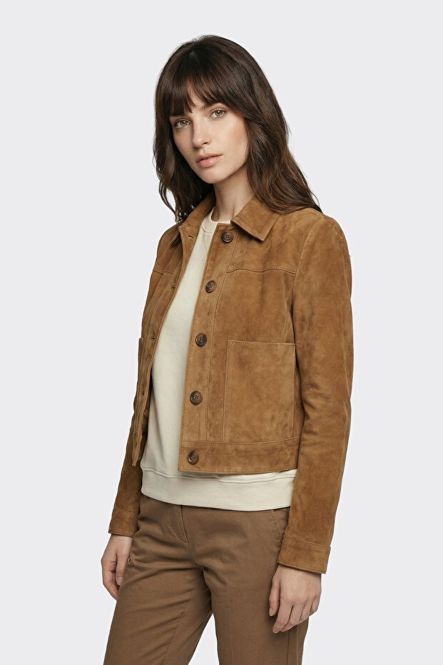Taba Deri Kadın Ceket - 2