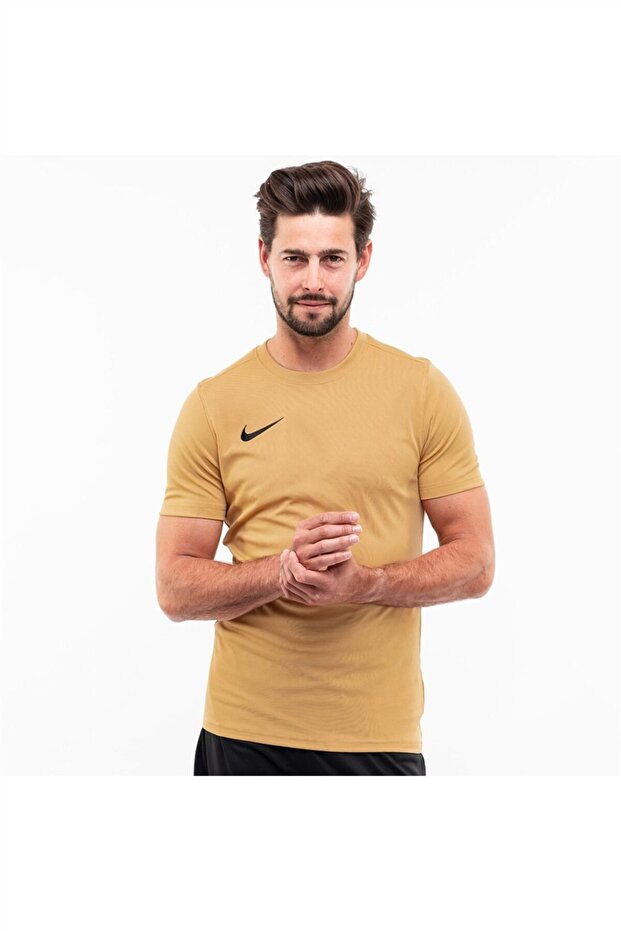 قميص رجالي من Dri-fit Park VII باللون البيج برقبة دائرية
