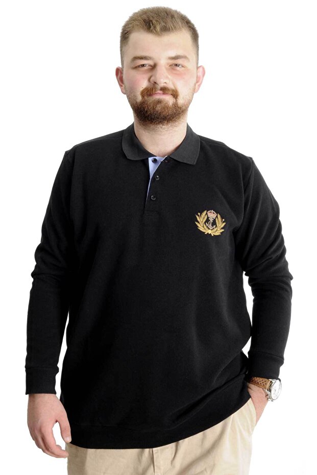 Mode XL Large Size Sweatshirt Thessaloniki Crown of a King 23447 Black