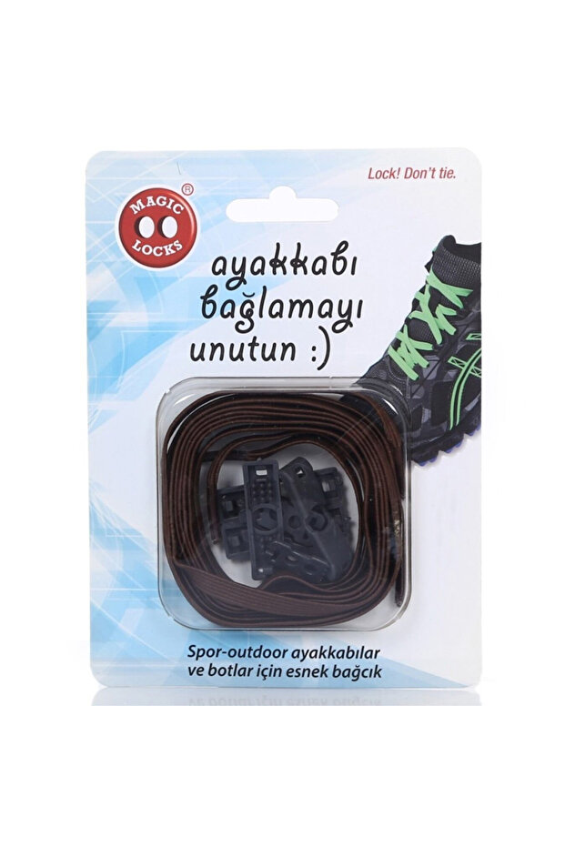 أربطة ذكية مرنة بقفل بني - 1