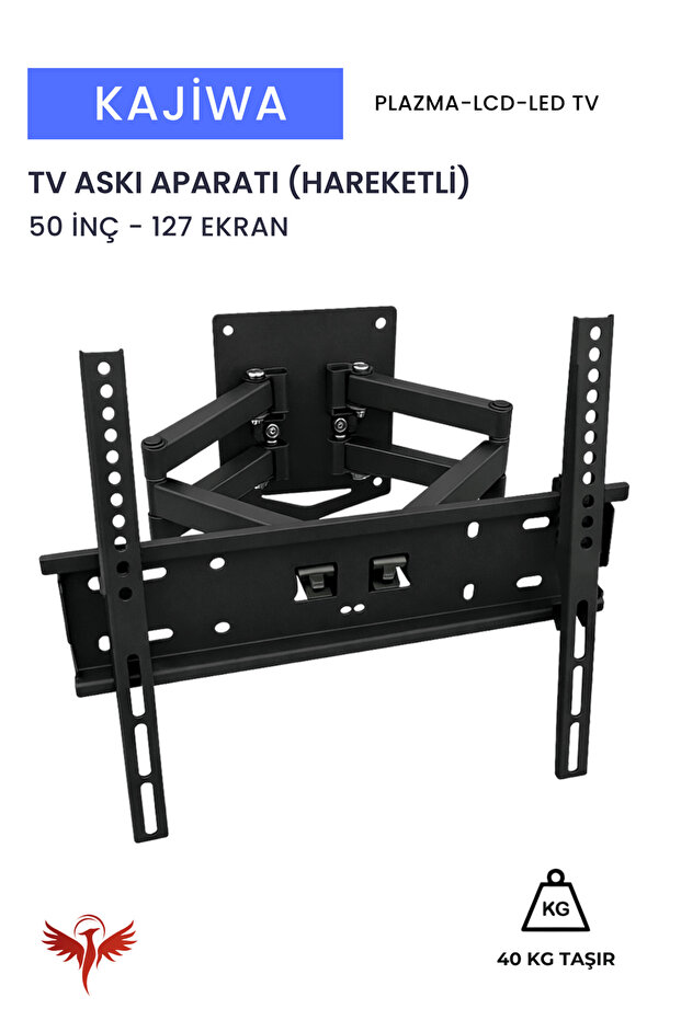 KAJİWA 50 İNÇ ASKI APARATI HAREKETLİ (127 EKRAN) Tüm Marka ve modellerle uyumludur.