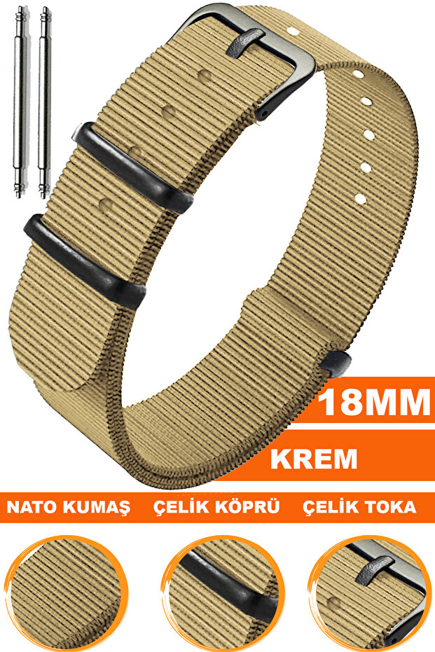 18mm Fossil-Welder-Casio-Seiko-Omega-Armani Watch Compatible Nato Textile Fabric Watch Band 18Ntsyh