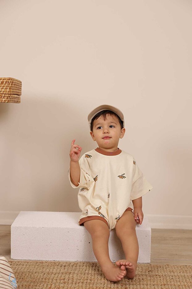 Zeytin Baskılı Oversize Tulum - 3