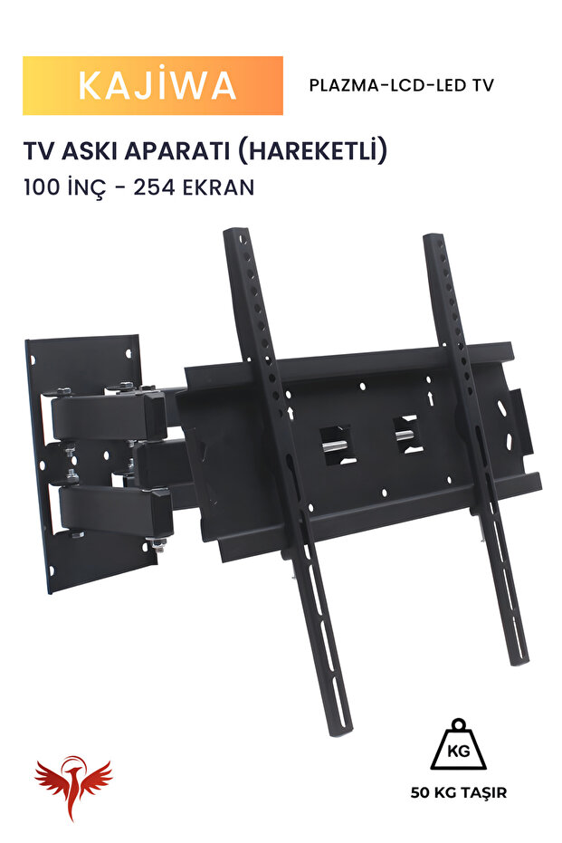KAJİWA 100 İNÇ ASKI APARATI HAREKETLİ (254 EKRAN) Tüm Marka ve modellerle uyumludur.