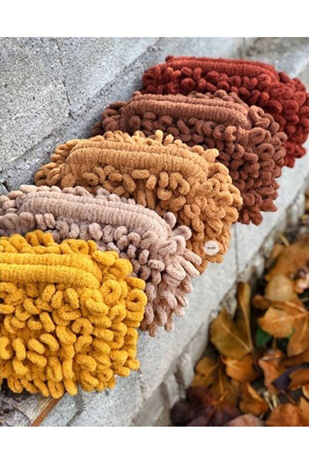 55 خيوط محبوكة يدوية منتفخة باللون الأبيض - 5 قطع - 6