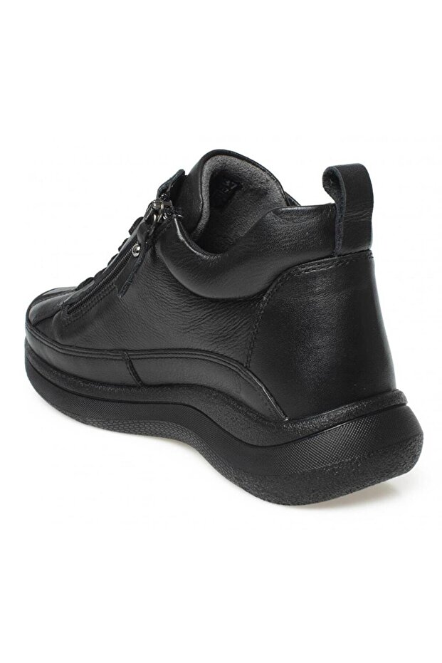 27954 Neva Siyah Kadın Hakiki Deri Bot - 4