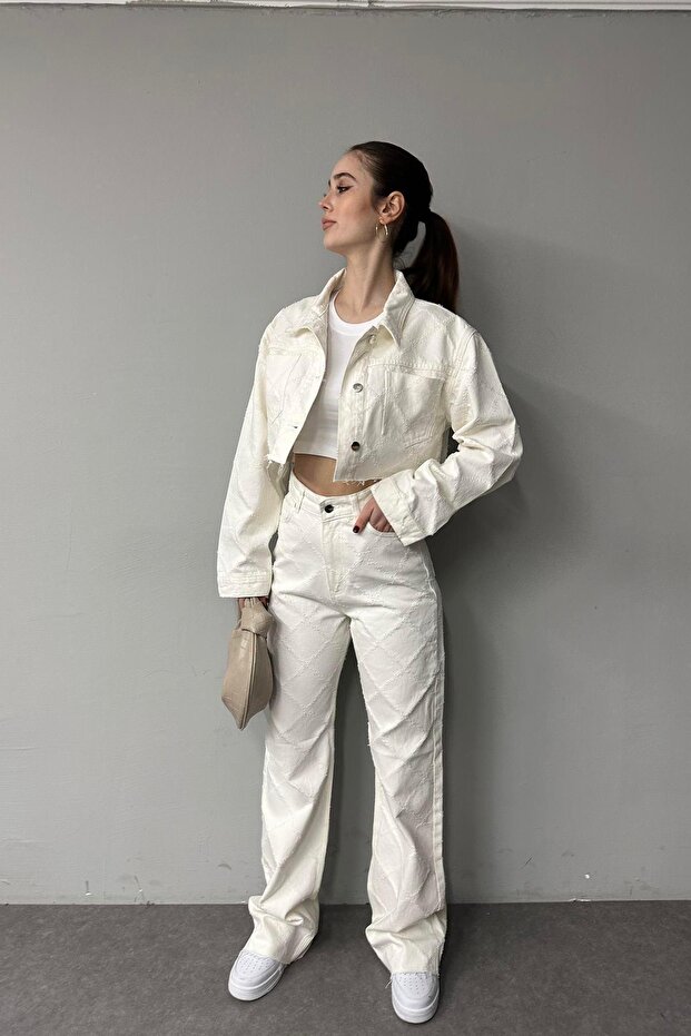 بنطلون منقوش ذاتيًا - 1