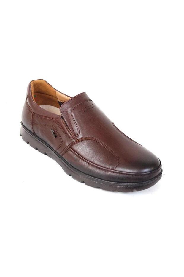 32606-H حذاء بني للرجال من الجلد الطبيعي