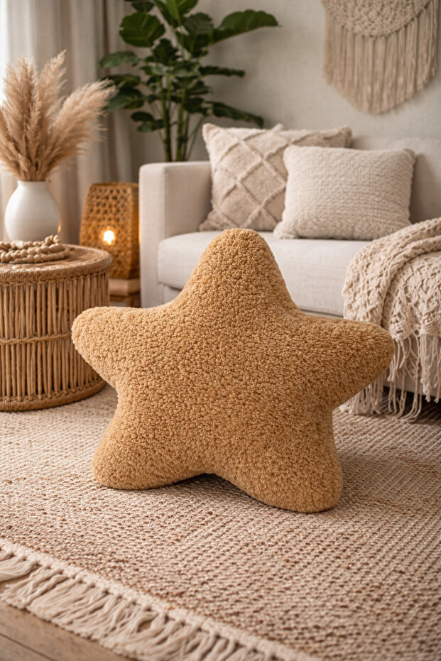 Cute Star Pillow & Children's Room Decor Pillow & Bohemian Pillow & Soft Plush Pillow & Decor Pillow