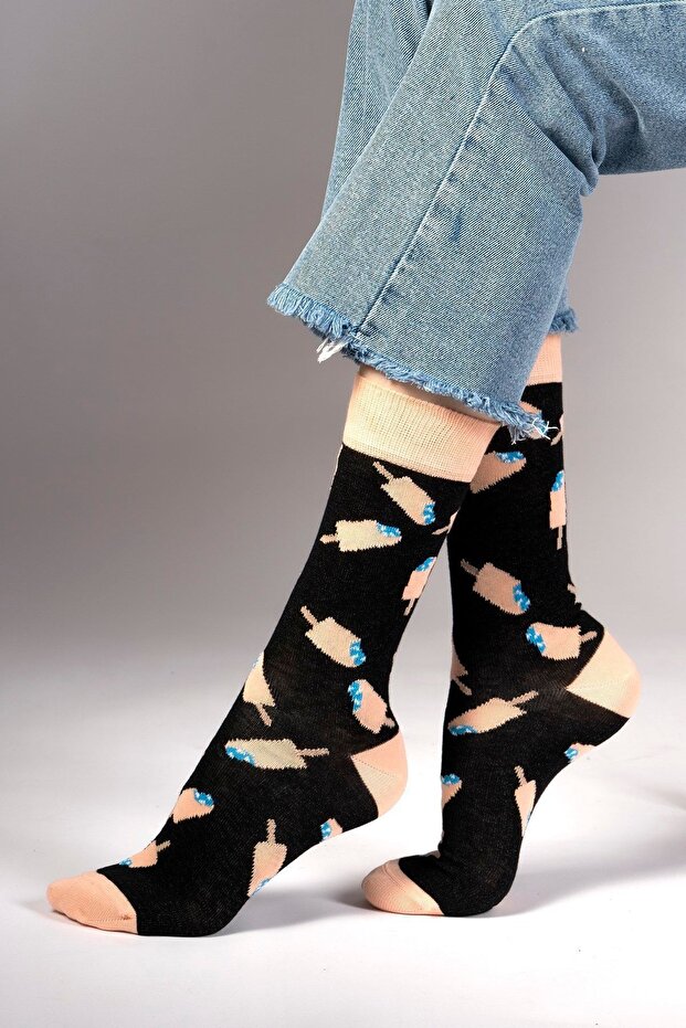 Ice Cream Patterned Socks - 1