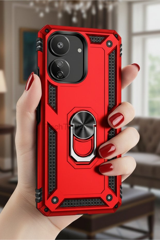 Xiaomi Redmi 13C Case Magnetic Tpu Tank Cover with Ring Stand
