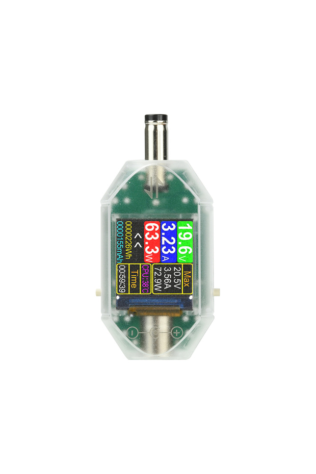WHITE DC5.5 * 2.5 Interface Tester DC 4.5-50V 0-12A High-precision Voltage Current Tester Digital Vo