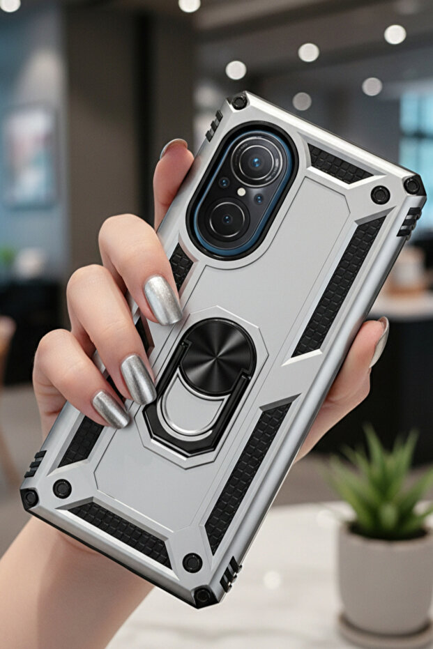 Huawei Nova 9 Se Case Magnetic Tpu Tank Cover with Ring Stand