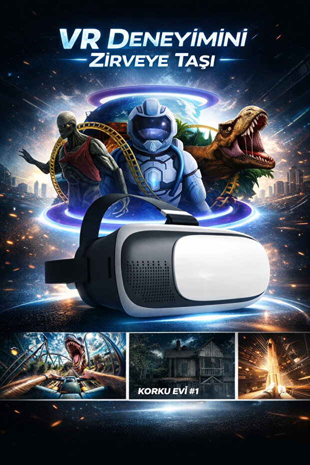 BLG ELEKTROİNK Vr Sanal Gerçeklik Gözlüğü Eğlenceli Içerik 3D Sanal Gerçeklik Gözlüğü
