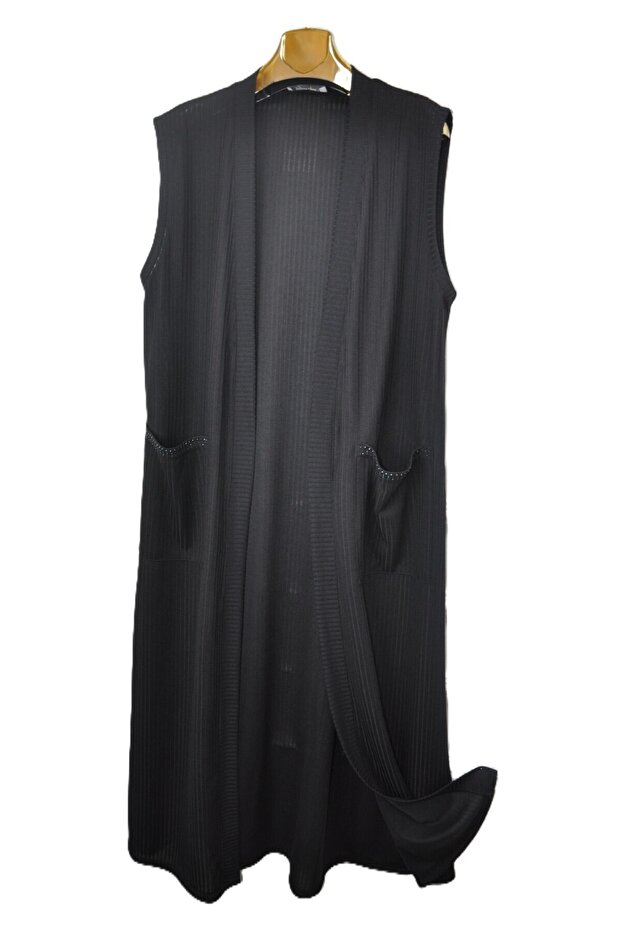 YENİ SEZON ÖRME UZUN YELEK - 3