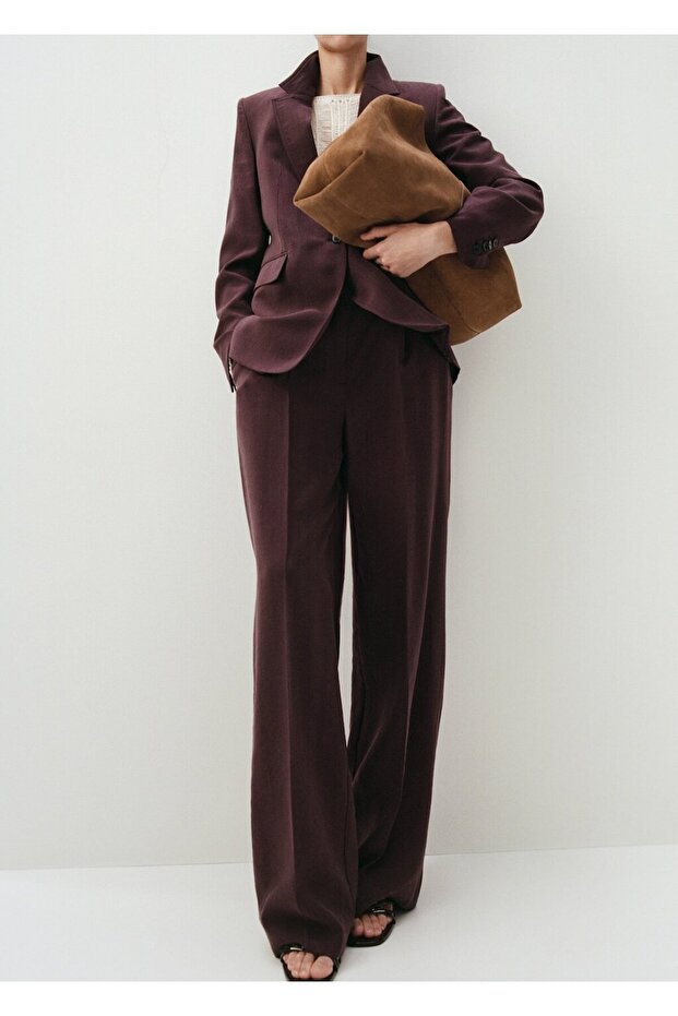 Lyocell düşük bel pantolon - 7