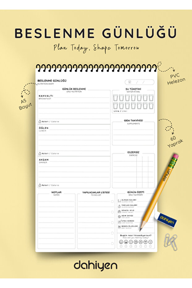 Daily Nutrition Planner | A5 Size