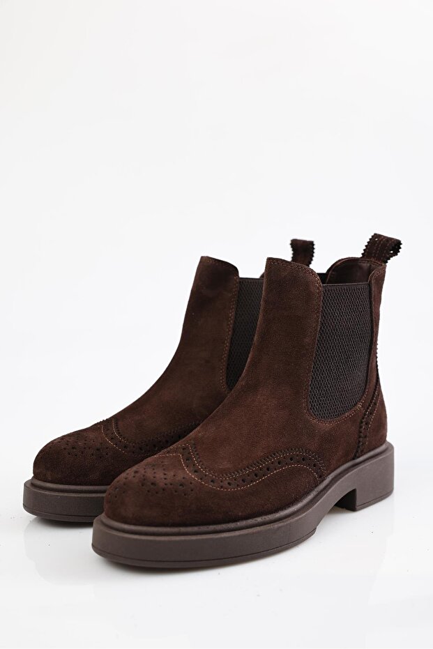 Καφέ ελαστικές μπότες 22136 - 1