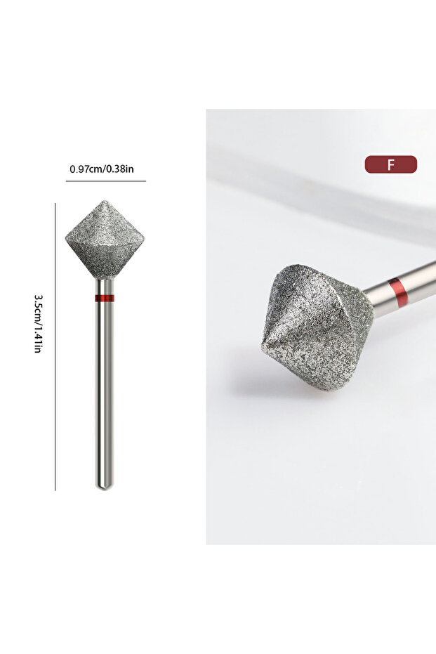 F Diamond Nail Drill Bits Milling Cutter For Manicure Rotary Burr Electric Drill Accessories Tool N.