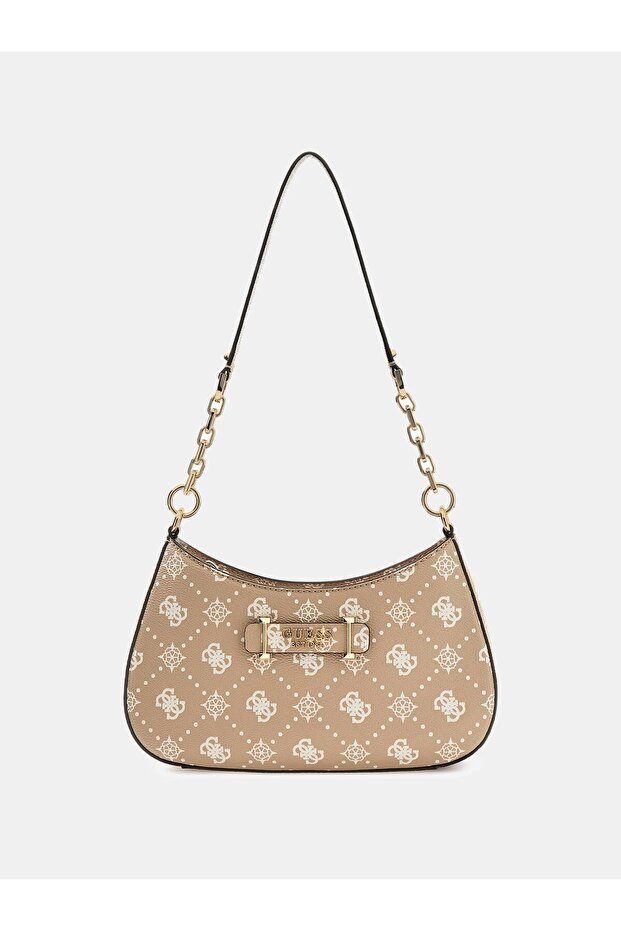 Carrie Logo Top Zip Shoulder Bag