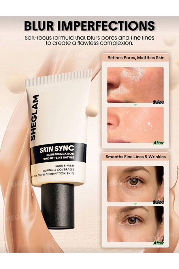skin sync satin foundation - 1