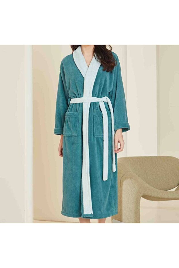 Classic bathrobe - Green - 4/5XL
