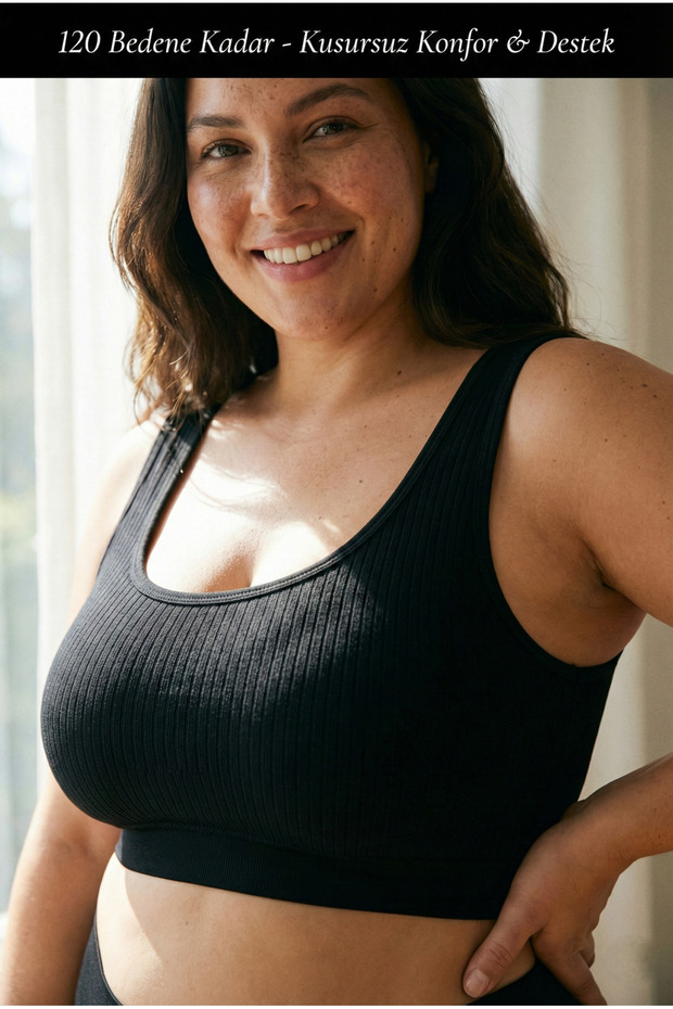 Corded Fabric Knitted Thick Strap Shaping / Sculpting Bustier Crop Tank Top (High Elasticity)