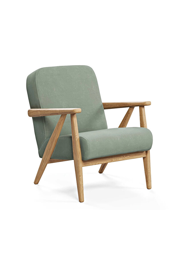 Levy Açık Meşe Berjer - Kadife - 3