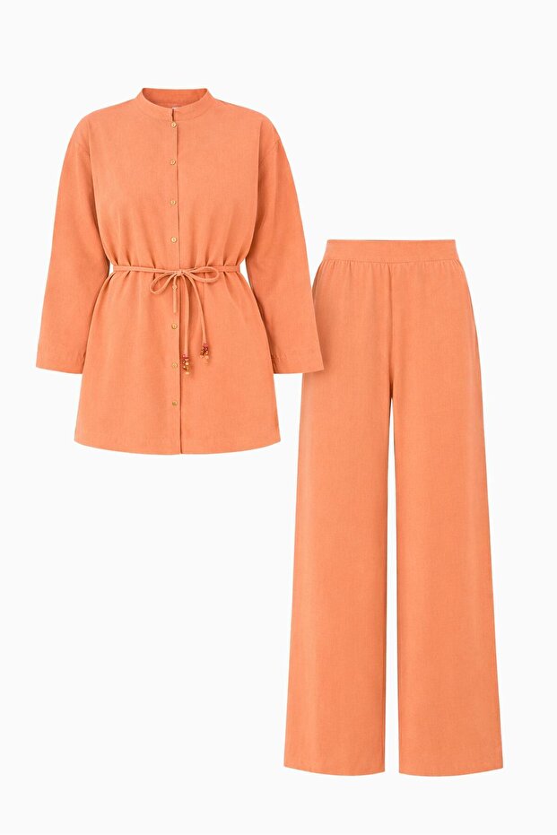 %100 Cotton Shirt Trousers Set