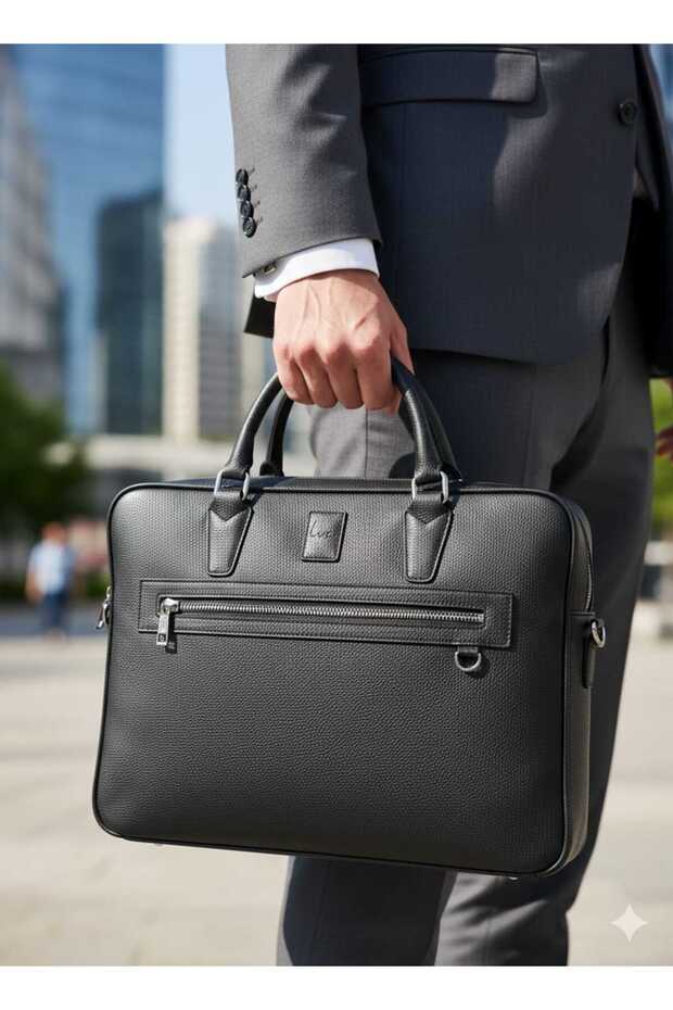 -255 حقيبة لابتوب سوداء 37x28x7 سم