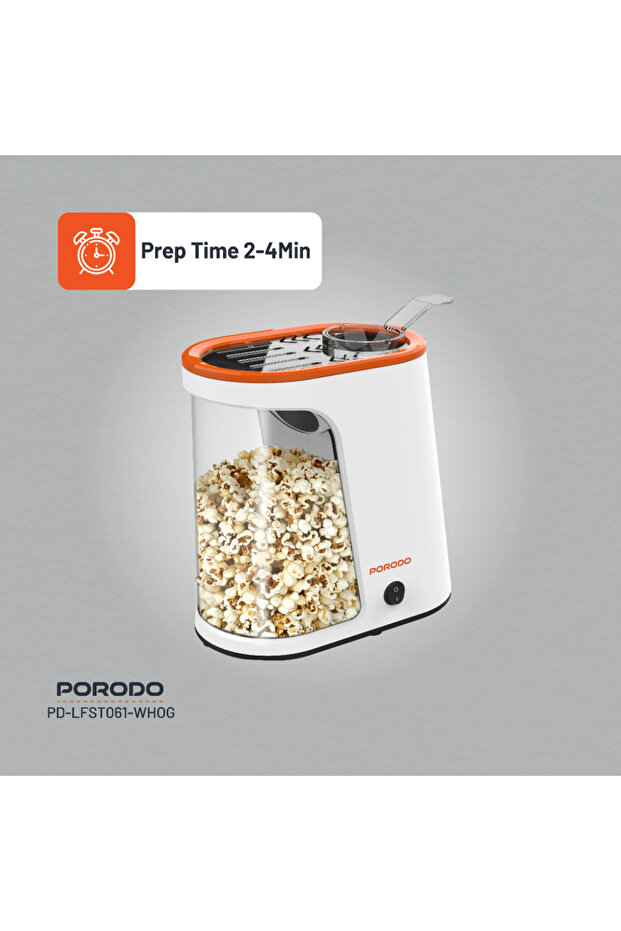 Lifetsyle 1200W Detachable Tank Popcorn Maker - White And Orange