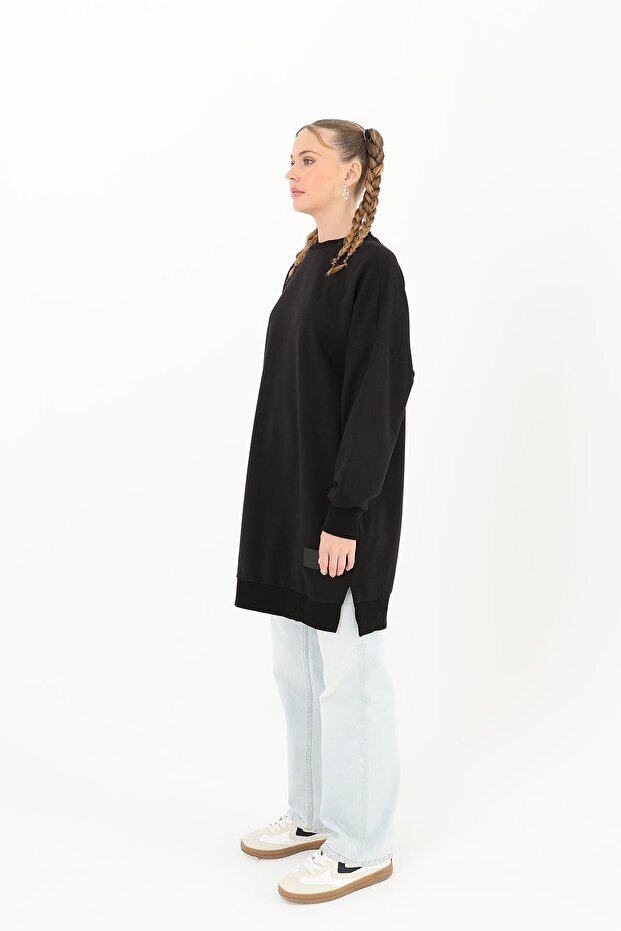 Kadın Basic Tunic - 30644TUN - BLACK - 5