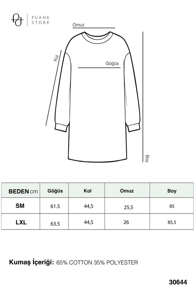 Kadın Basic Tunic - 30644TUN - BLACK - 7