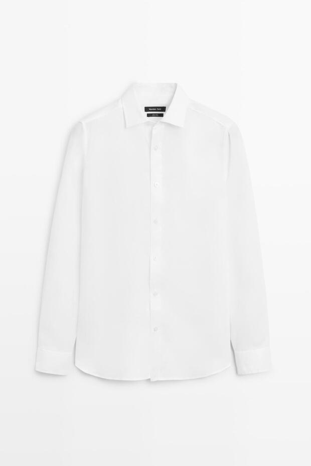 %100 keten regular fit gömlek - 5