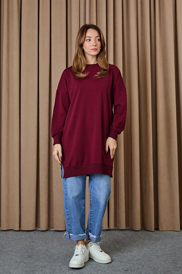 Kadın Basic Tunic - 30644TUN - RED - 1