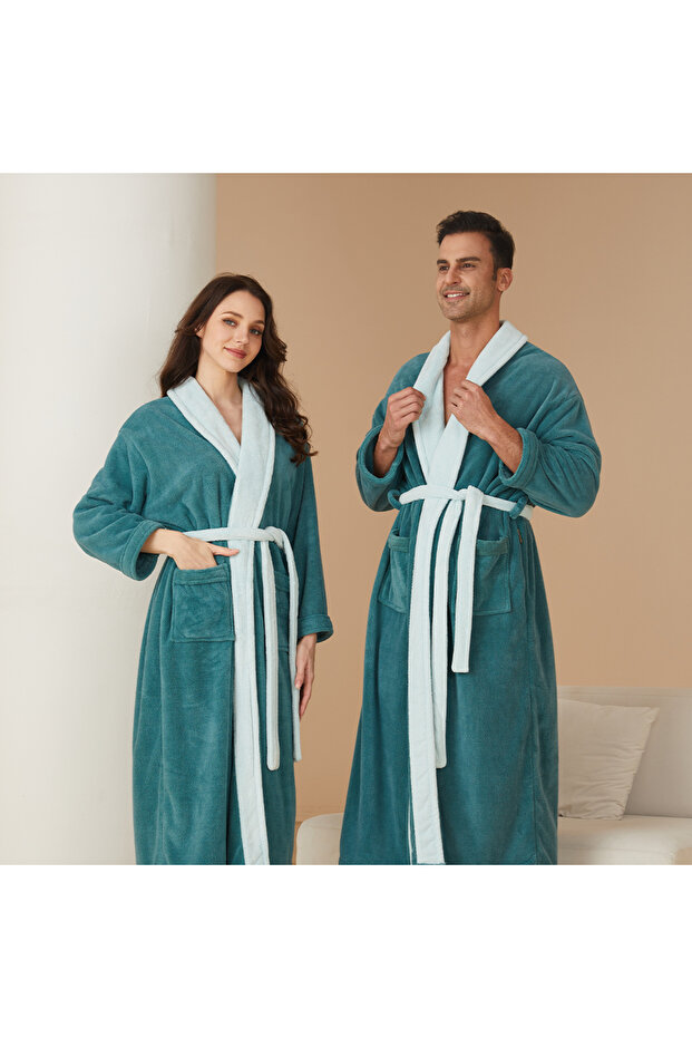 روب حمام كلاسيكي - أخضر - مقاس 2/3XL