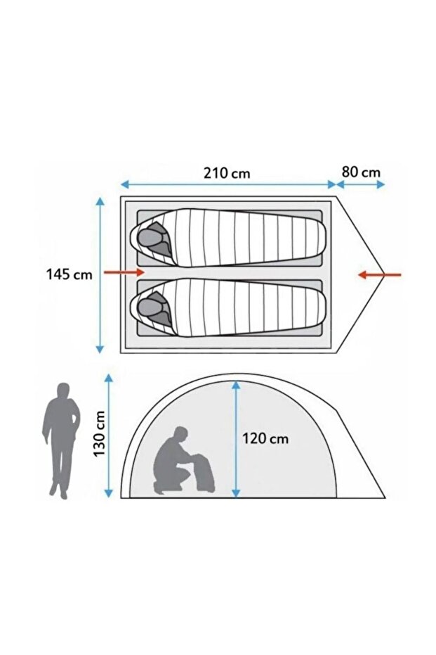 Turtle Pro 2 Kişilik Çadır 4 Mevsim E-9214 - 5