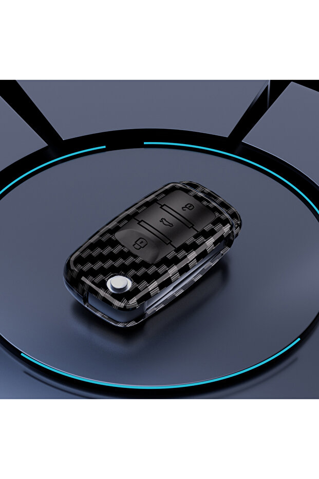carbon shell ABS Carbon Car Key Case Cover for VW Volkswagen Polo Tiguan Passat B5 B6 B7 Golf 4 5 6