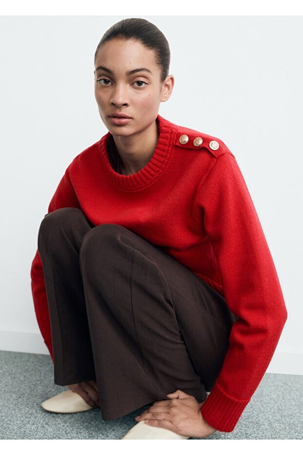 Strass taşlı triko kazak - 7